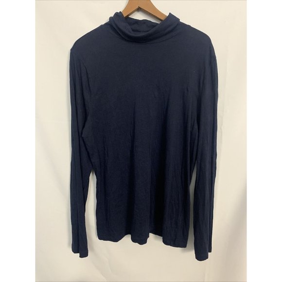 J. Crew Tops - J.crew womens 2x blue pullover Cowl Neck Sweatshirt Long Sleeve